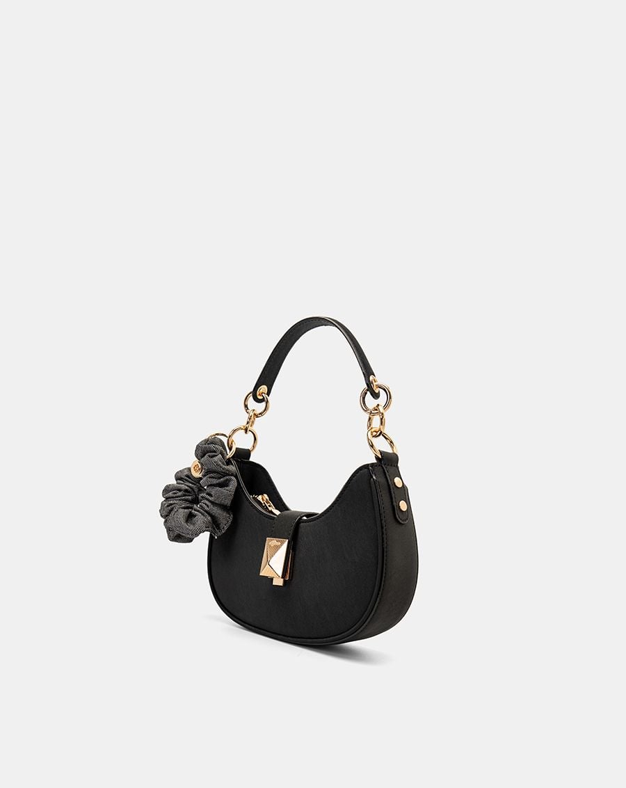  Túi Xách Nhỏ Đeo Vai Khoá Bấm Phối Cột Tóc Scrunchie 