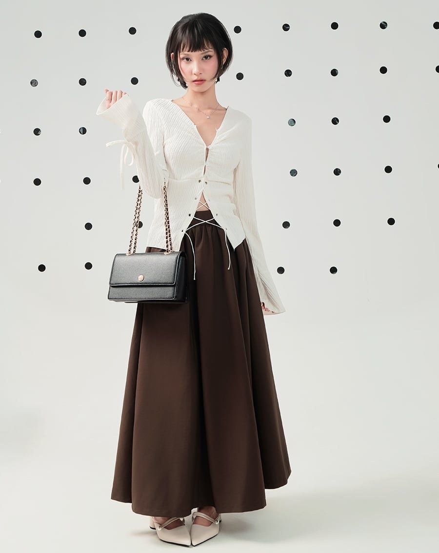  Túi Xách Nhỏ Đeo Vai Phối Khoá Trang Trí 