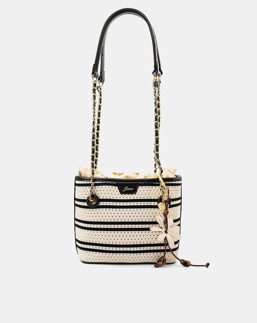  Túi Xách Nhỏ Tote Bag Phối Charm Hoa 