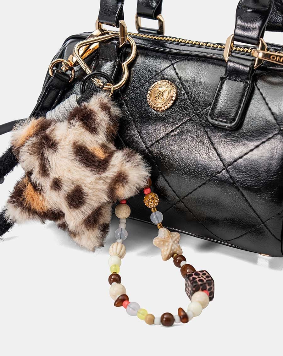  Túi Xách Nhỏ Bowling Phối Charm Trang Trí 