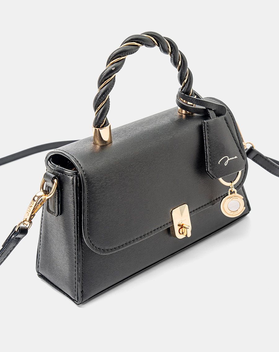  Túi Xách Nhỏ Tay Cầm Xoắn Phối Charm 