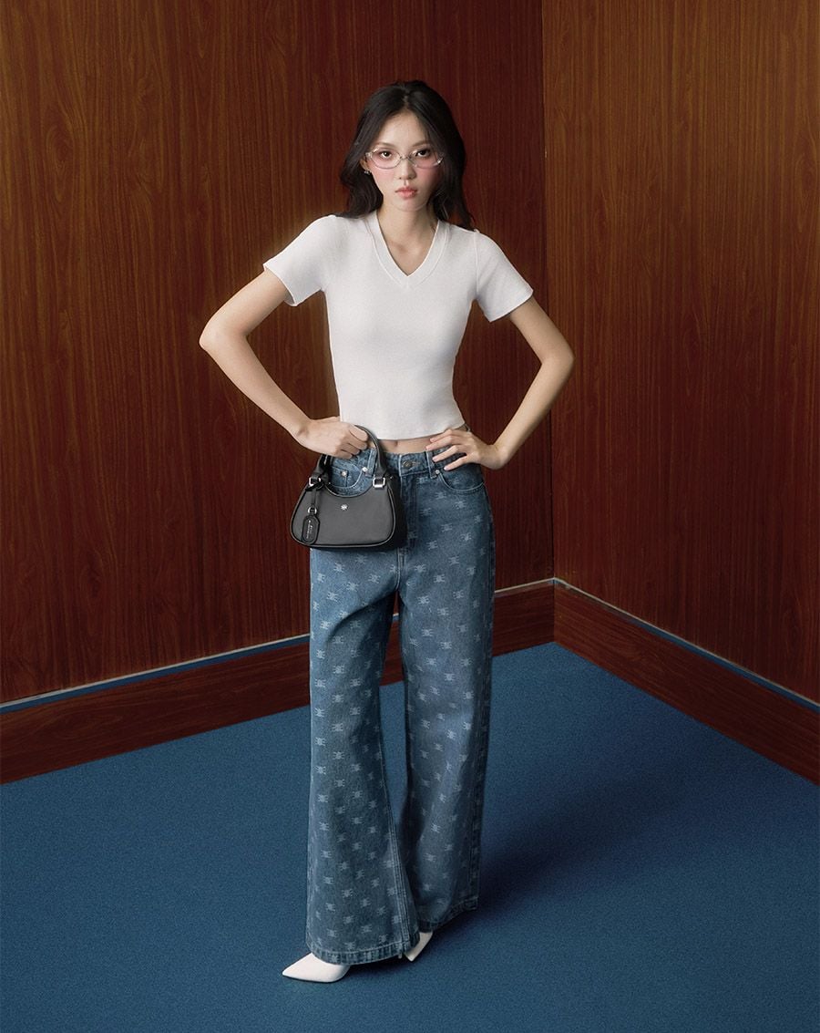 Túi Xách Nhỏ Top Handle Trang Trí Charm