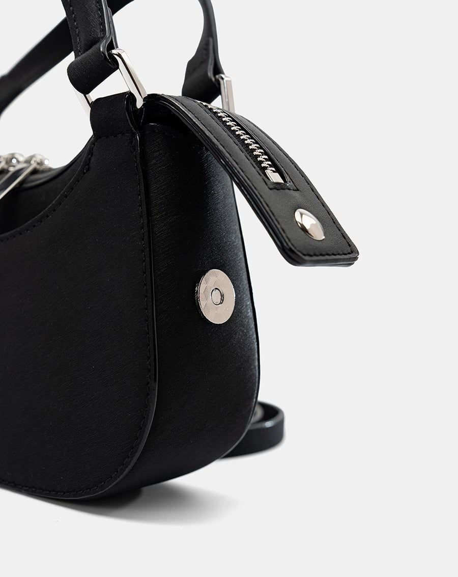  Túi Xách Nhỏ Double-Handle Trang Trí Logo Kim Loại 