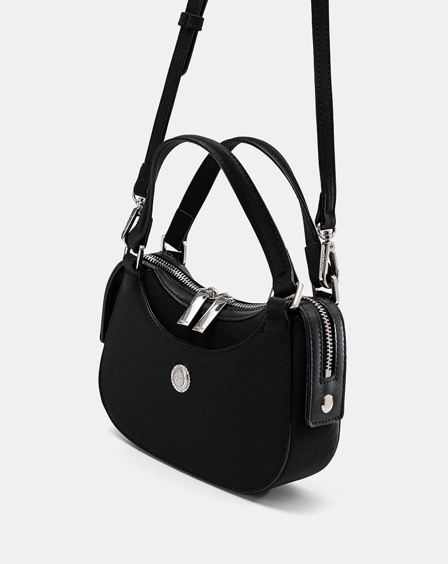  Túi Xách Nhỏ Double-Handle Trang Trí Logo Kim Loại 