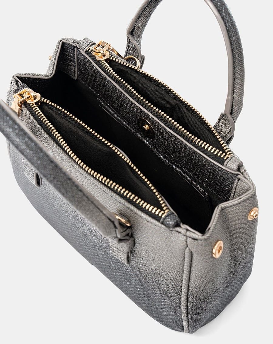  Túi Xách Nhỏ Tay Cầm Nơ Phối Charm 