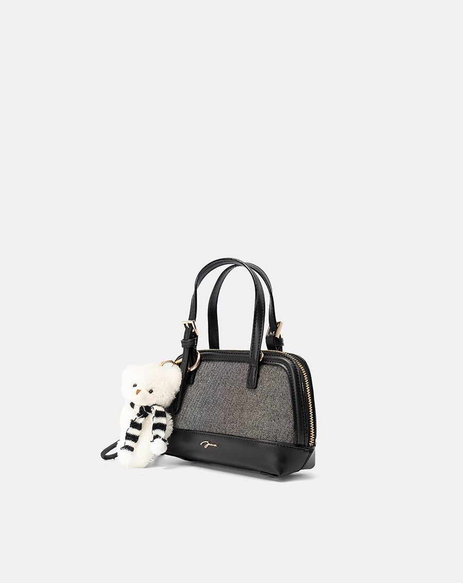  Túi Xách Nhỏ Form Bowling Phối Charm 