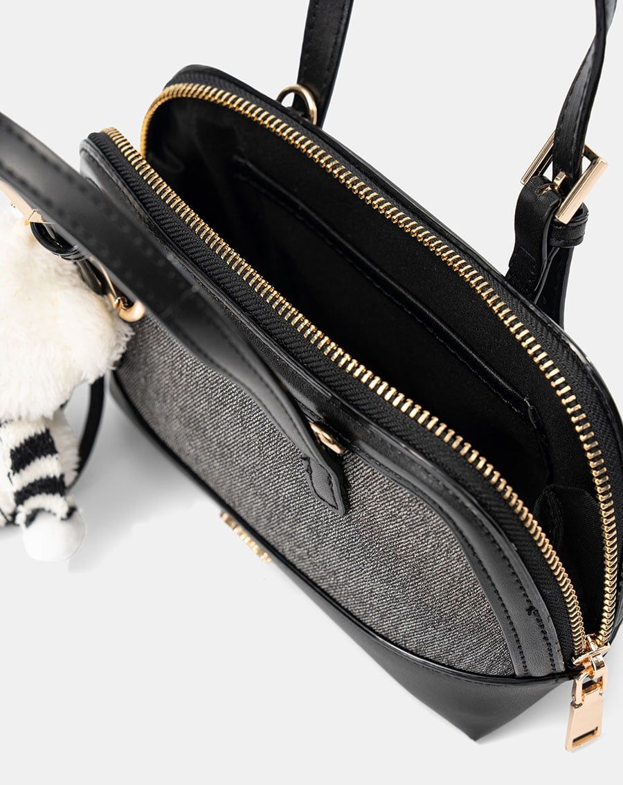  Túi Xách Nhỏ Form Bowling Phối Charm 