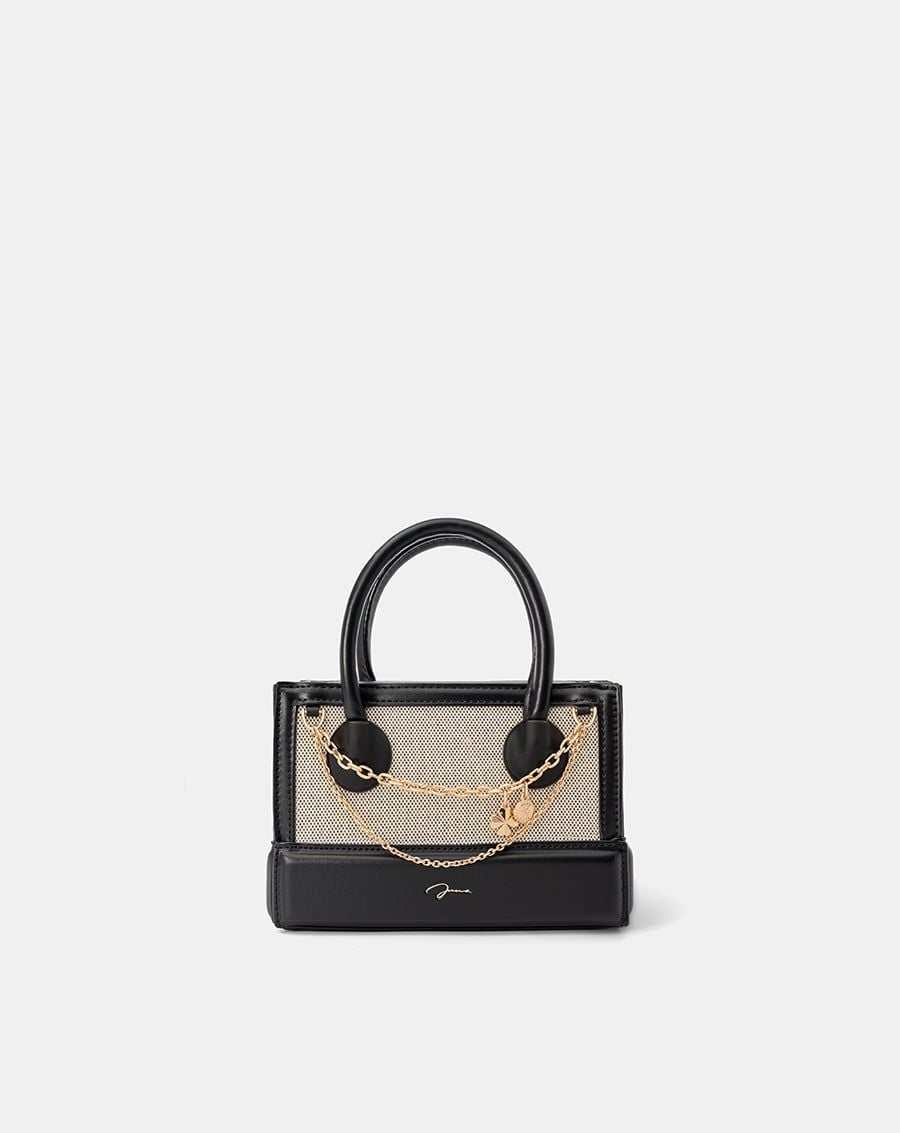  Túi Xách Nhỏ Top Handle Trang Trí Chain 