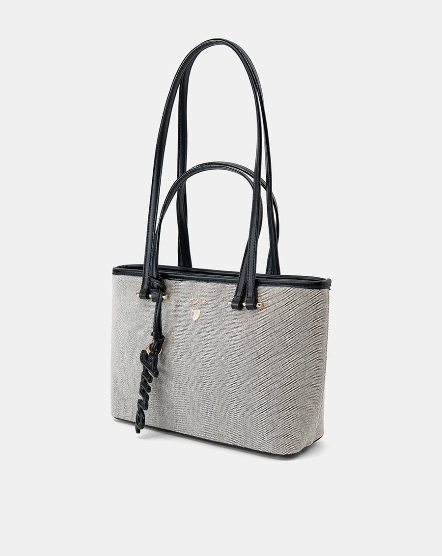  Túi Xách Trung Tote Bag Double-Handle Trang Trí Charm Juno 