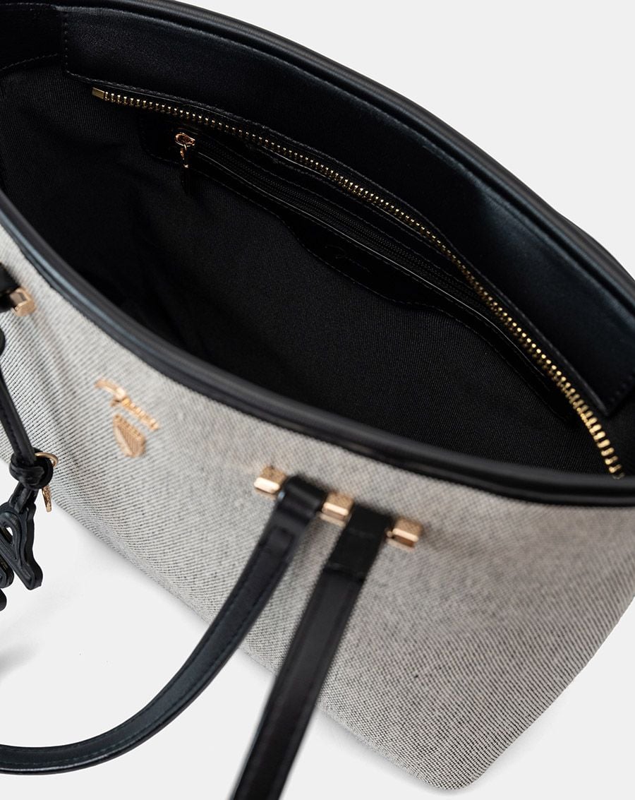  Túi Xách Trung Tote Bag Double-Handle Trang Trí Charm Juno 