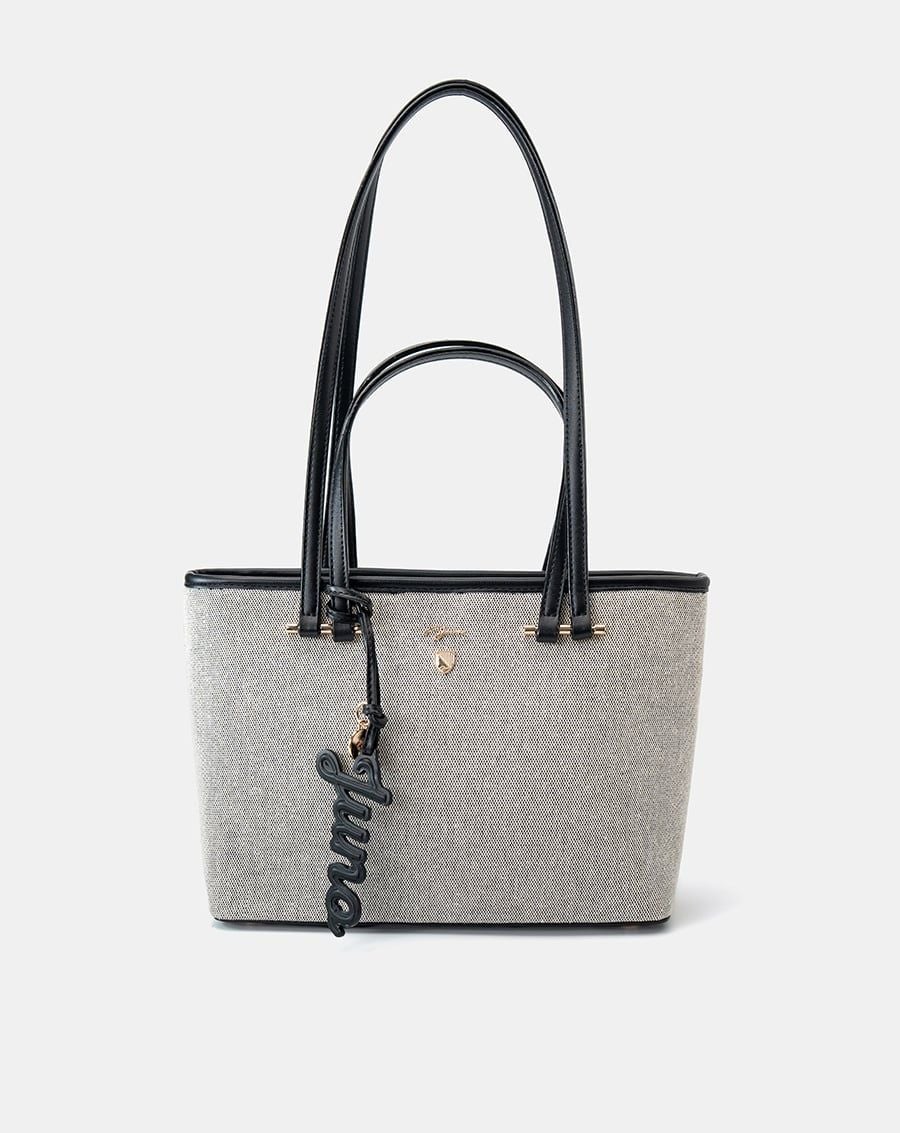  Túi Xách Trung Tote Bag Double-Handle Trang Trí Charm Juno 