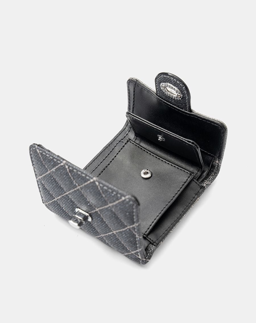  Ví Ngắn Cầm Tay Quilted Phối Khoá 