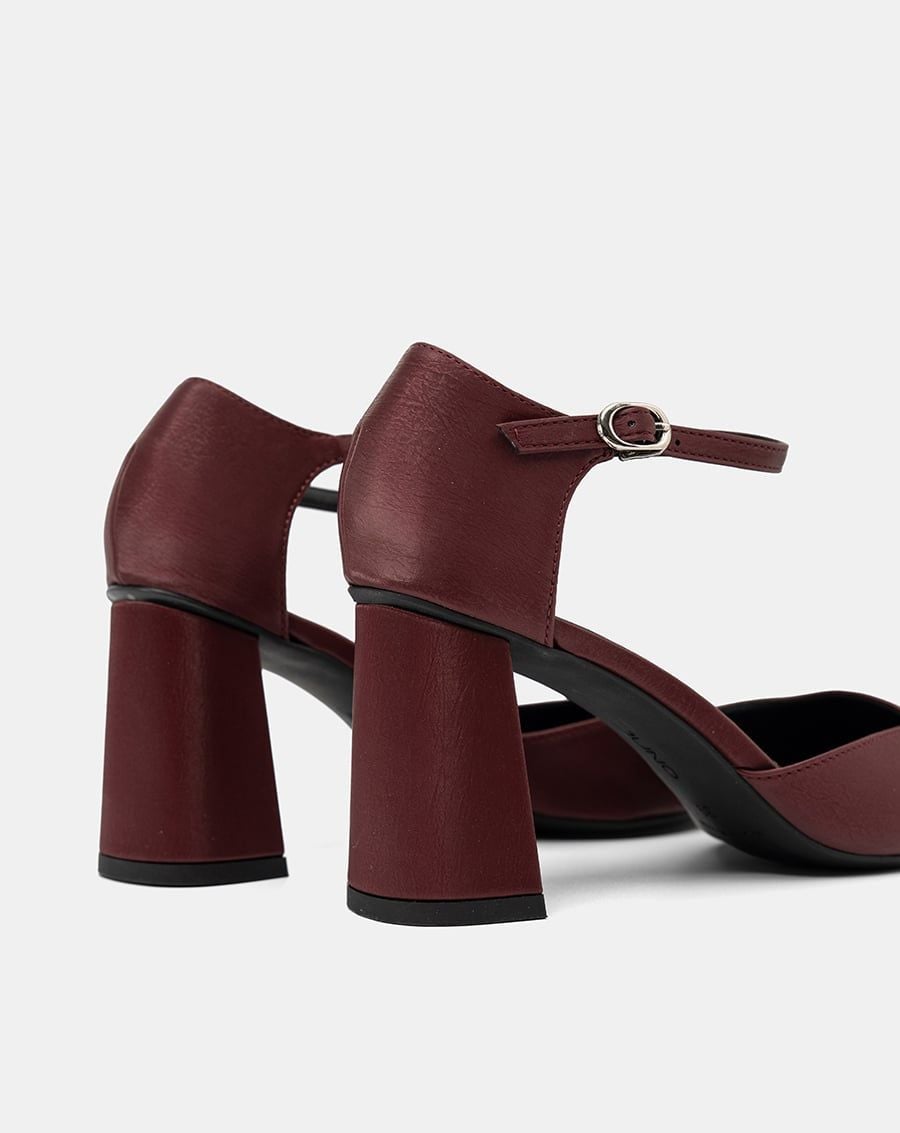  Giày Cao Gót Pump Quai Cổ Chân Bít Gót 