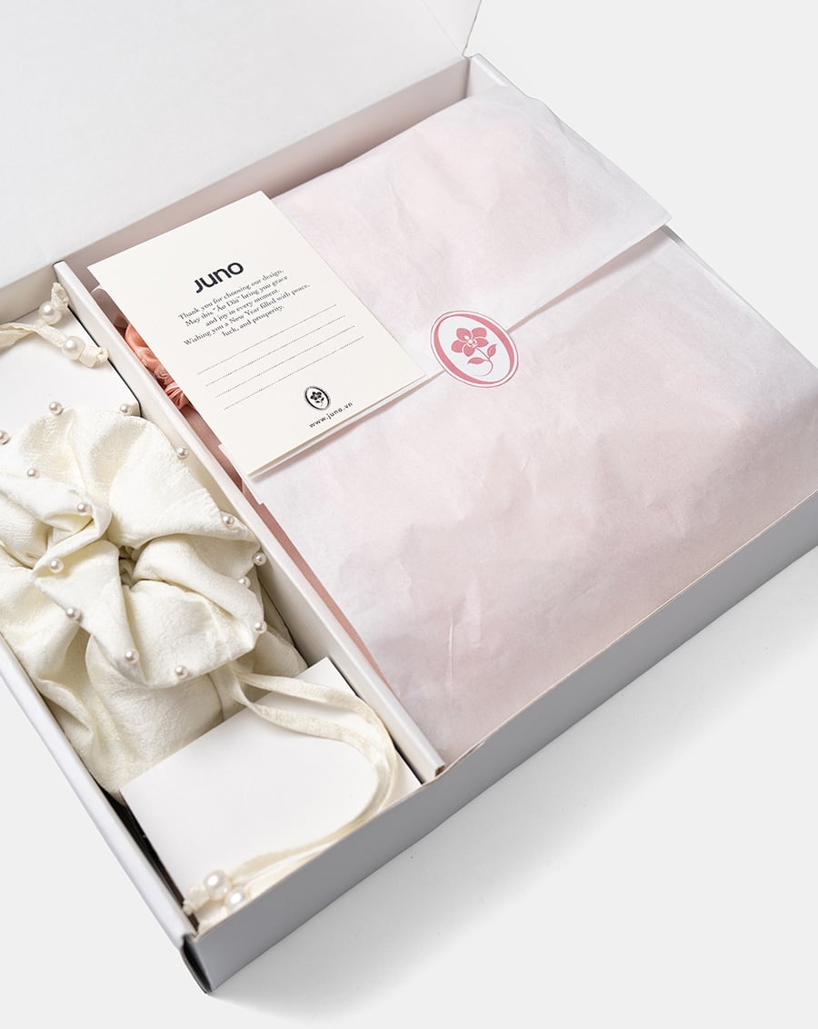 Tặng túi - Set Áo Dài Thọ Duyên Đỏ - Image 8