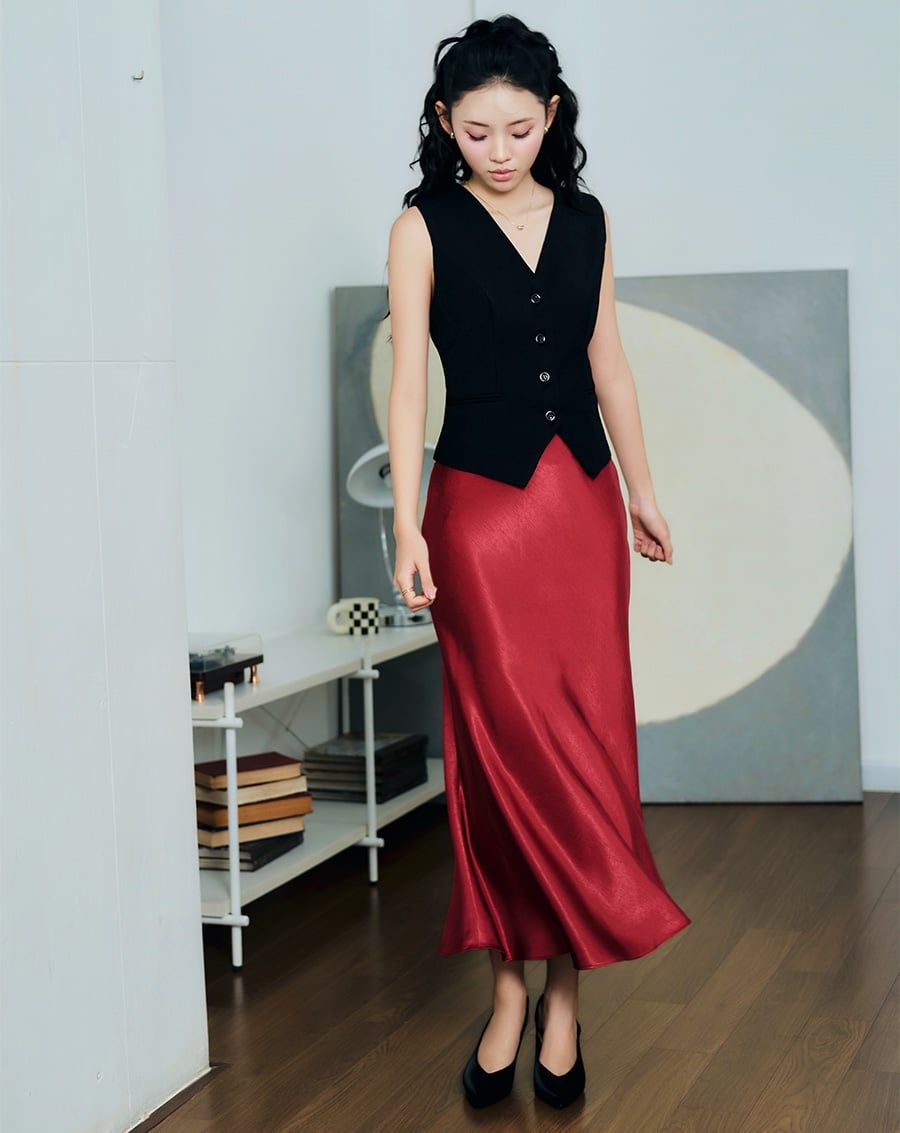  Chân váy midi dài 
