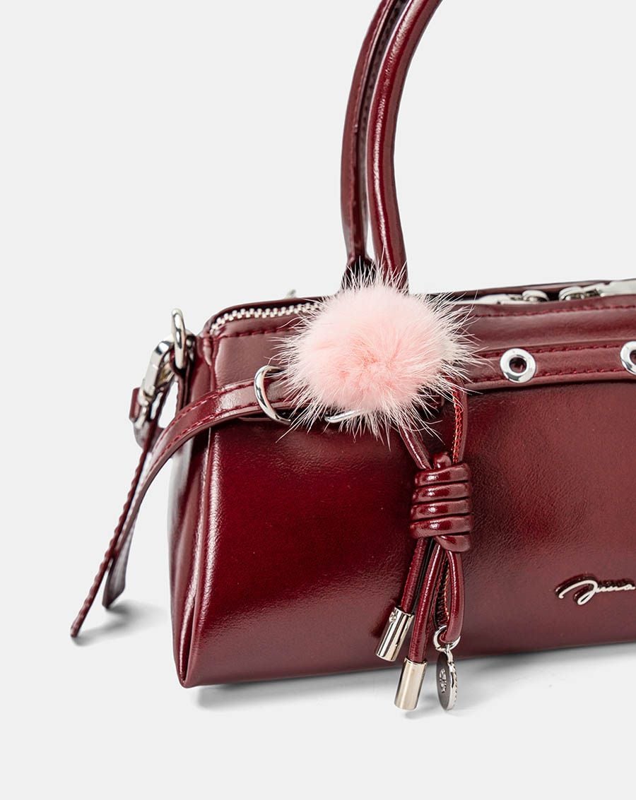  Túi Xách Nhỏ Top Handle Phối Charm Trang Trí 
