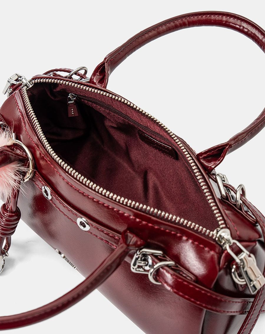  Túi Xách Nhỏ Top Handle Phối Charm Trang Trí 