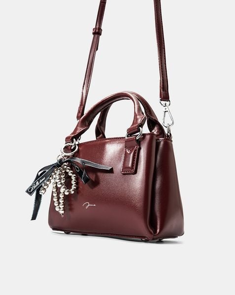  Túi Xách Nhỏ Top Handle Trang Trí Charm 