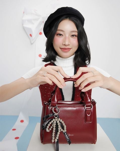  Túi Xách Nhỏ Top Handle Trang Trí Charm 