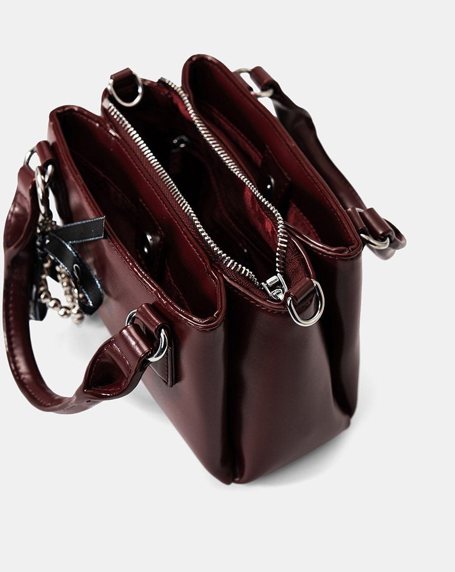  Túi Xách Nhỏ Top Handle Trang Trí Charm 