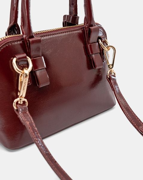  Túi Xách Nhỏ Mini Bowling Tay Cầm Nơ 