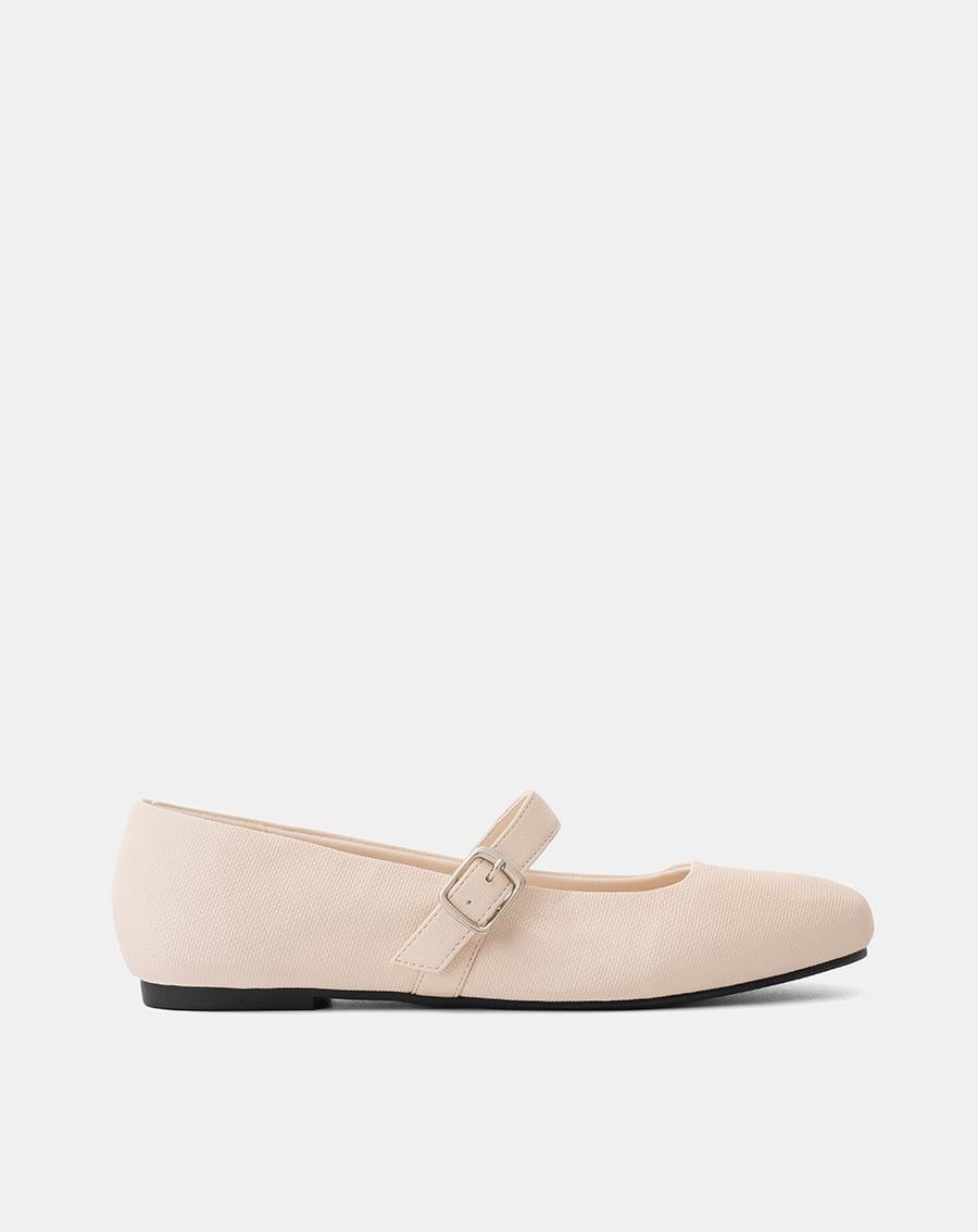  Giày Búp Bê Phối Chất Liệu Vân 