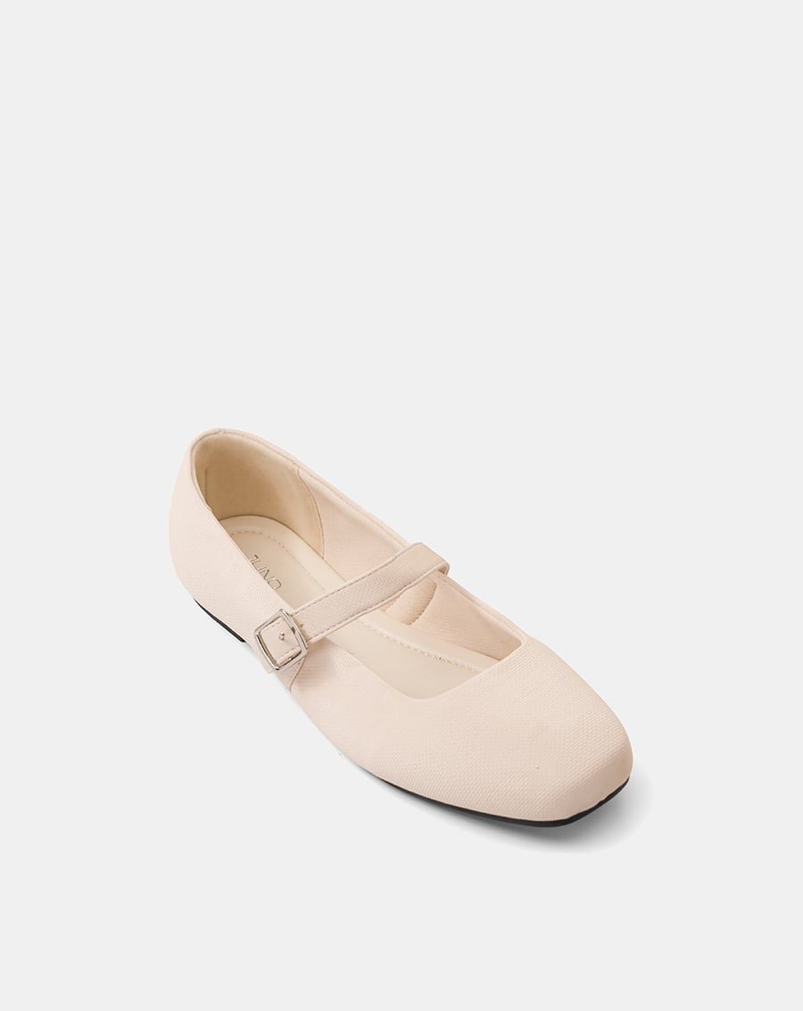  Giày Búp Bê Phối Chất Liệu Vân 