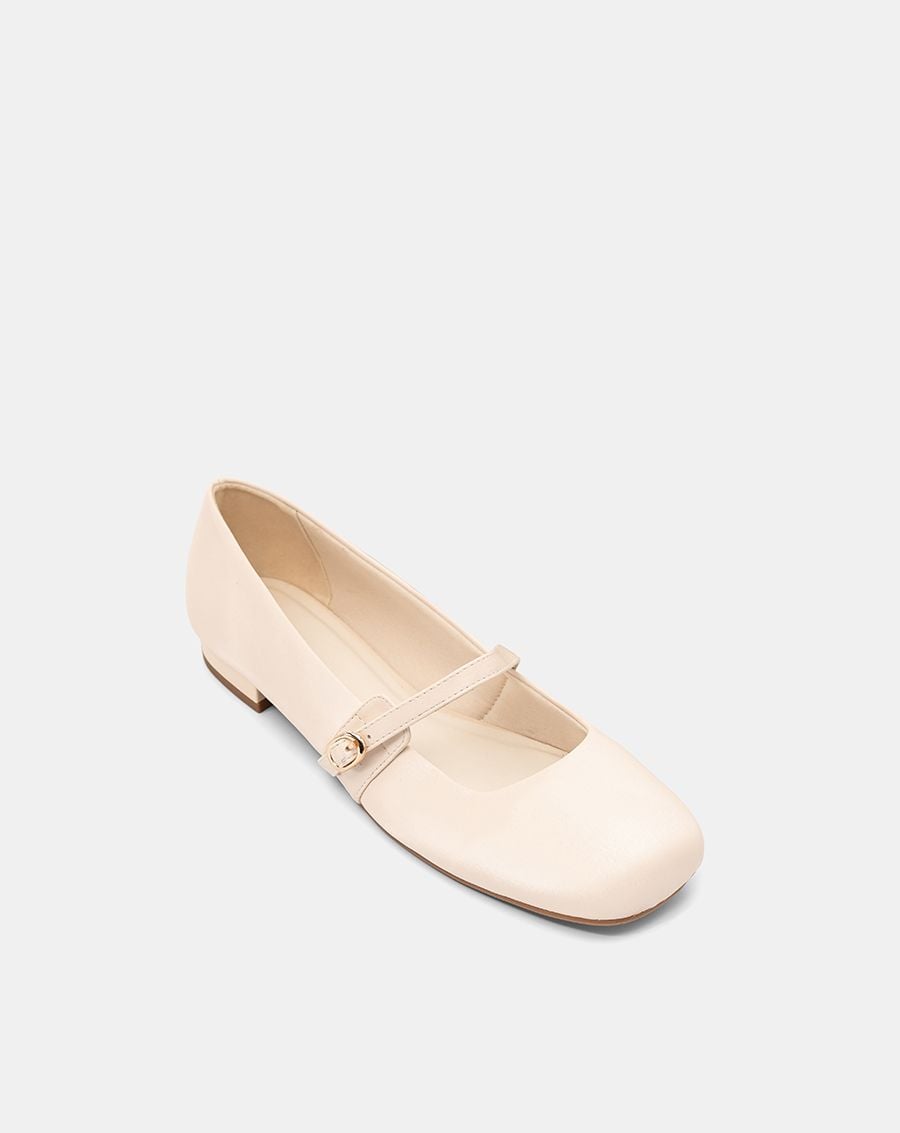  Giày Búp Bê Mũi Vuông Quai Mary Jane 