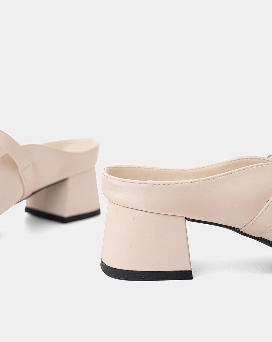  Giày Cao Gót Mũi Vuông Quai Mary Jane 