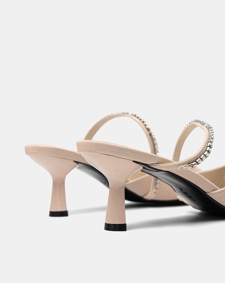  Giày Cao Gót Cao Gót Phối Dây Đá Trang Trí 