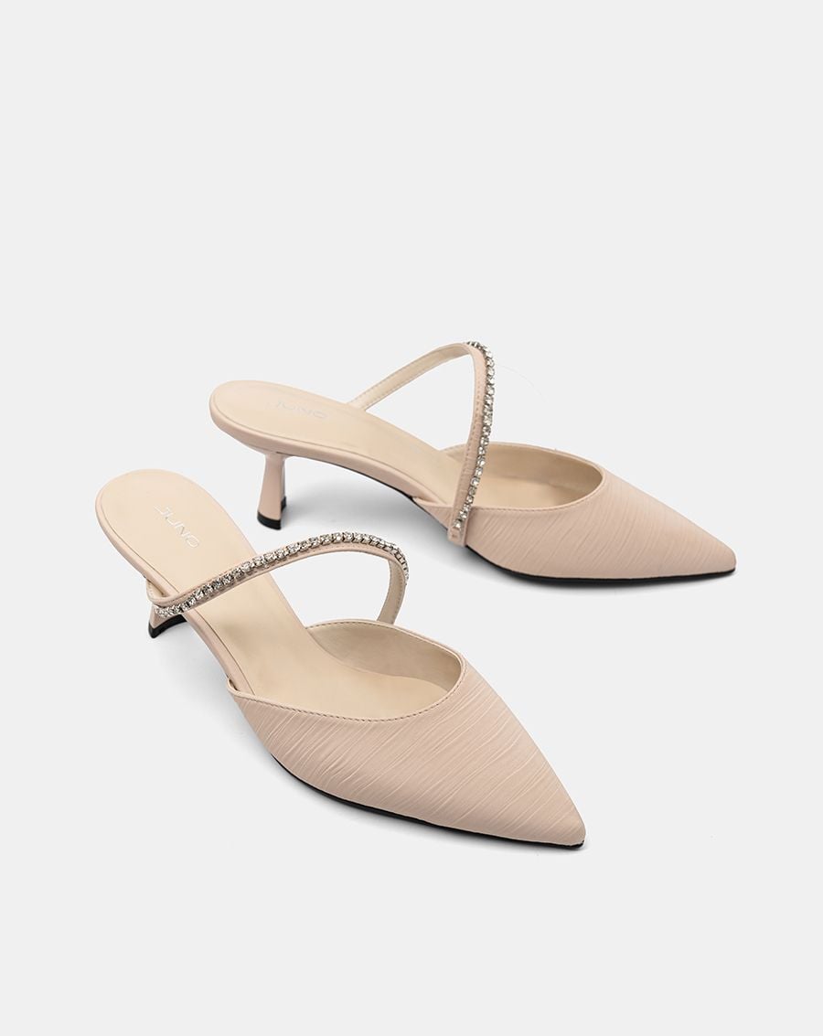  Giày Cao Gót Cao Gót Phối Dây Đá Trang Trí 