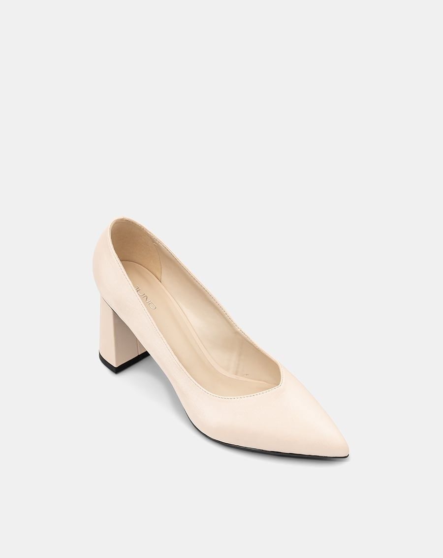  Giày Cao Gót Pump Gót Cao Cổ Chữ V 