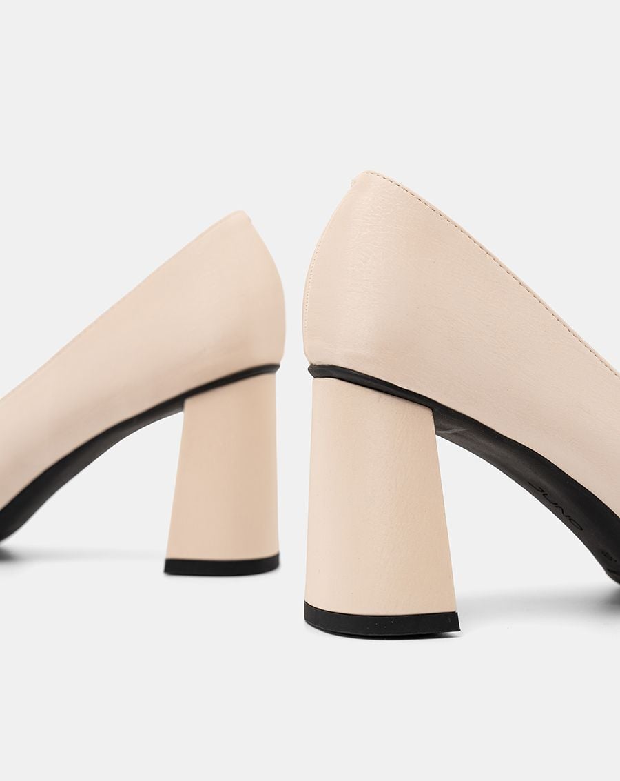  Giày Cao Gót Pump Gót Cao Cổ Chữ V 