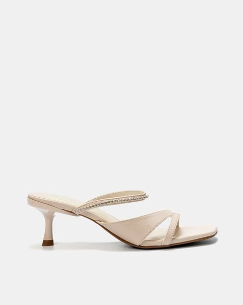 Giày Sandal Mules Phối Dây Trang Trí
