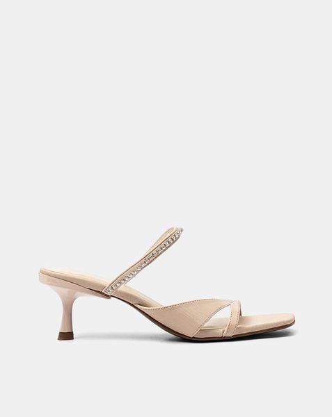  Giày Sandal Mules Phối Dây Trang Trí 