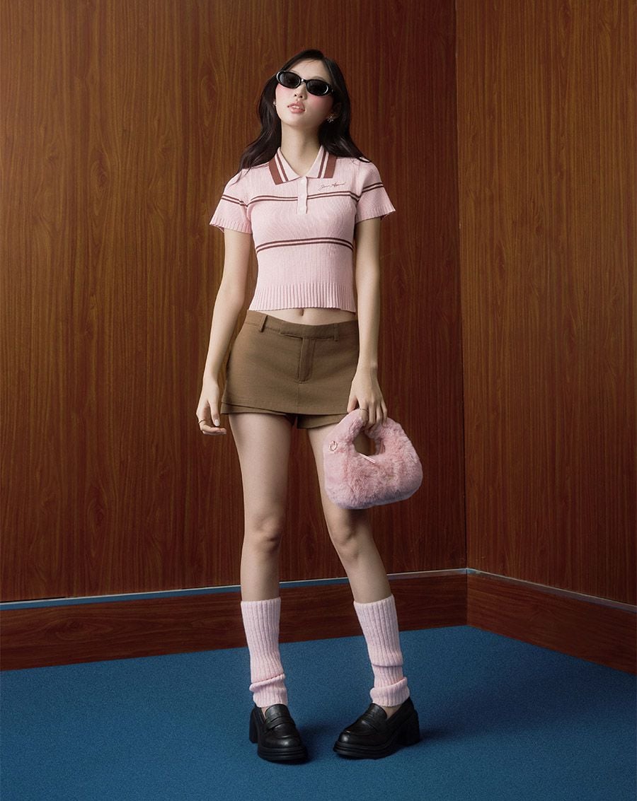  Túi Xách Nhỏ Hobo Phối Lông 