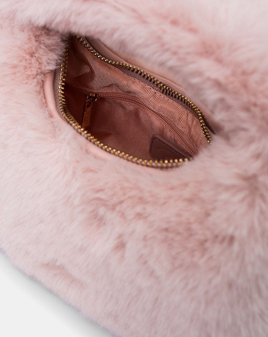  Túi Xách Nhỏ Hobo Phối Lông 