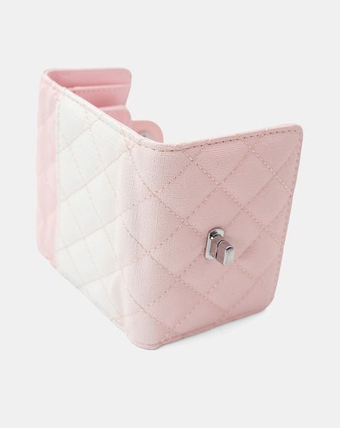  Ví Ngắn Cầm Tay Quilted Phối Khoá 