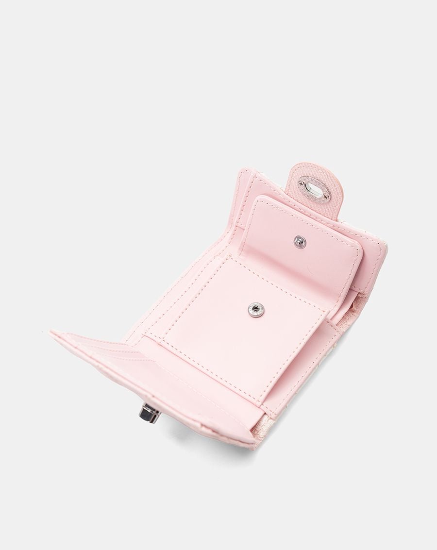  Ví Ngắn Cầm Tay Quilted Phối Khoá 