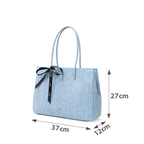 Túi Xách Lớn Tote Lớn Trang Trí Nơ Ruy Băng