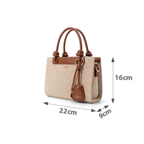 Túi Xách Nhỏ Tay Cầm Xoắn Phối Charm