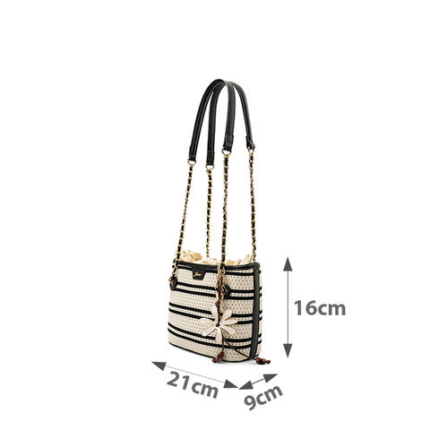 Túi Xách Nhỏ Tote Bag Phối Charm Hoa