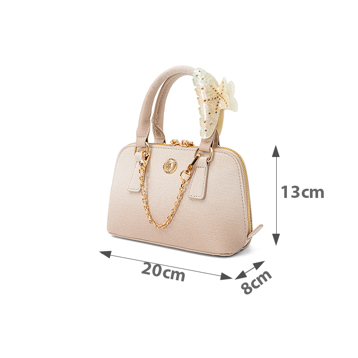  Túi Xách Nhỏ Top Handle Phối Kẹp Tóc Trang Trí 