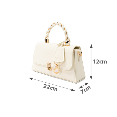 Túi Xách Nhỏ Tay Cầm Xoắn Phối Charm