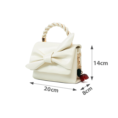 Túi Xách Nhỏ Top Handle Thắt Nơ Cách Điệu