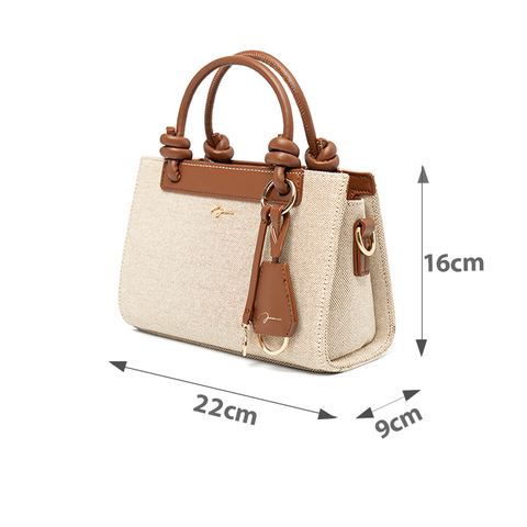 Túi Xách Nhỏ Tay Cầm Xoắn Phối Charm