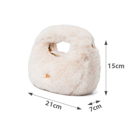 Túi Xách Nhỏ Hobo Phối Lông