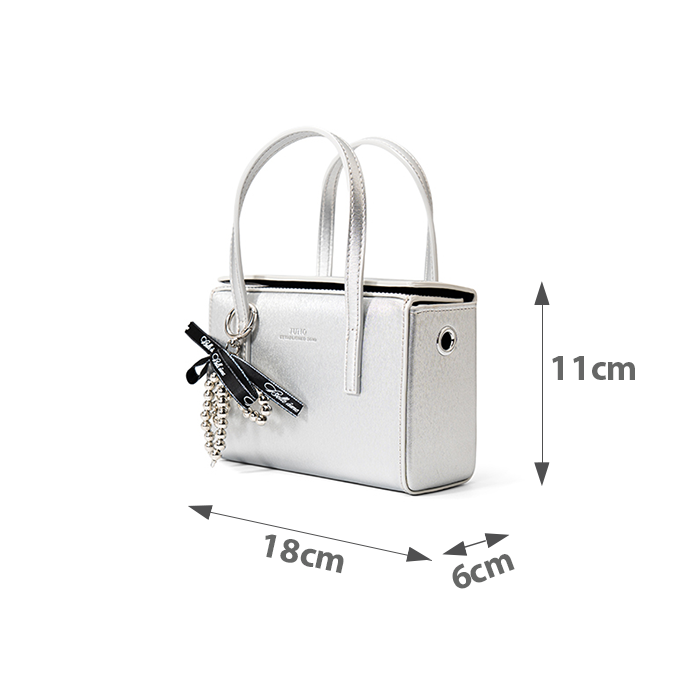  Túi Xách Nhỏ Dạng Hộp Trang Trí Charm Nơ 