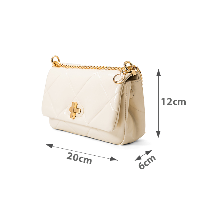  Túi Xách Nhỏ Nắp Gập Trang Trí Khoá 