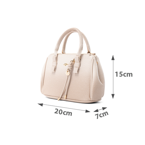 Túi Xách Nhỏ Tay Cầm Nơ Phối Charm